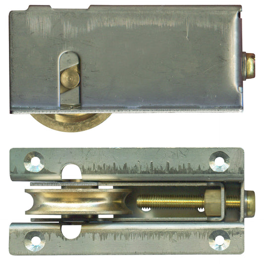 Heavy Duty Adjustable Sliding Door Roller & Carriage - Stainless Steel & Brass (100KG)