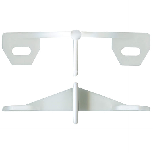 Cavity Door Floor Guide - White Plastic Butterfly Style | Rollers and More Australia