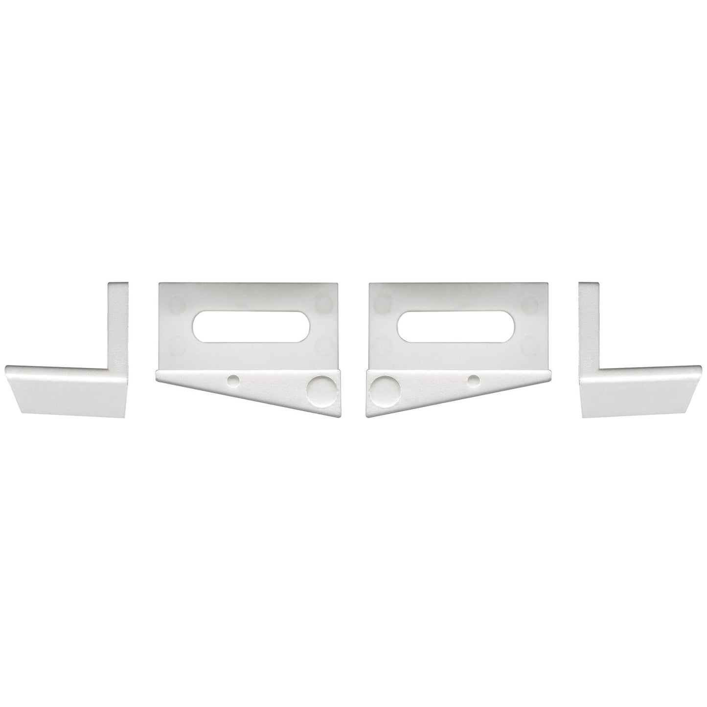 Cavity Sliding Door Floor Guide Set - White Plastic (Left & Right)