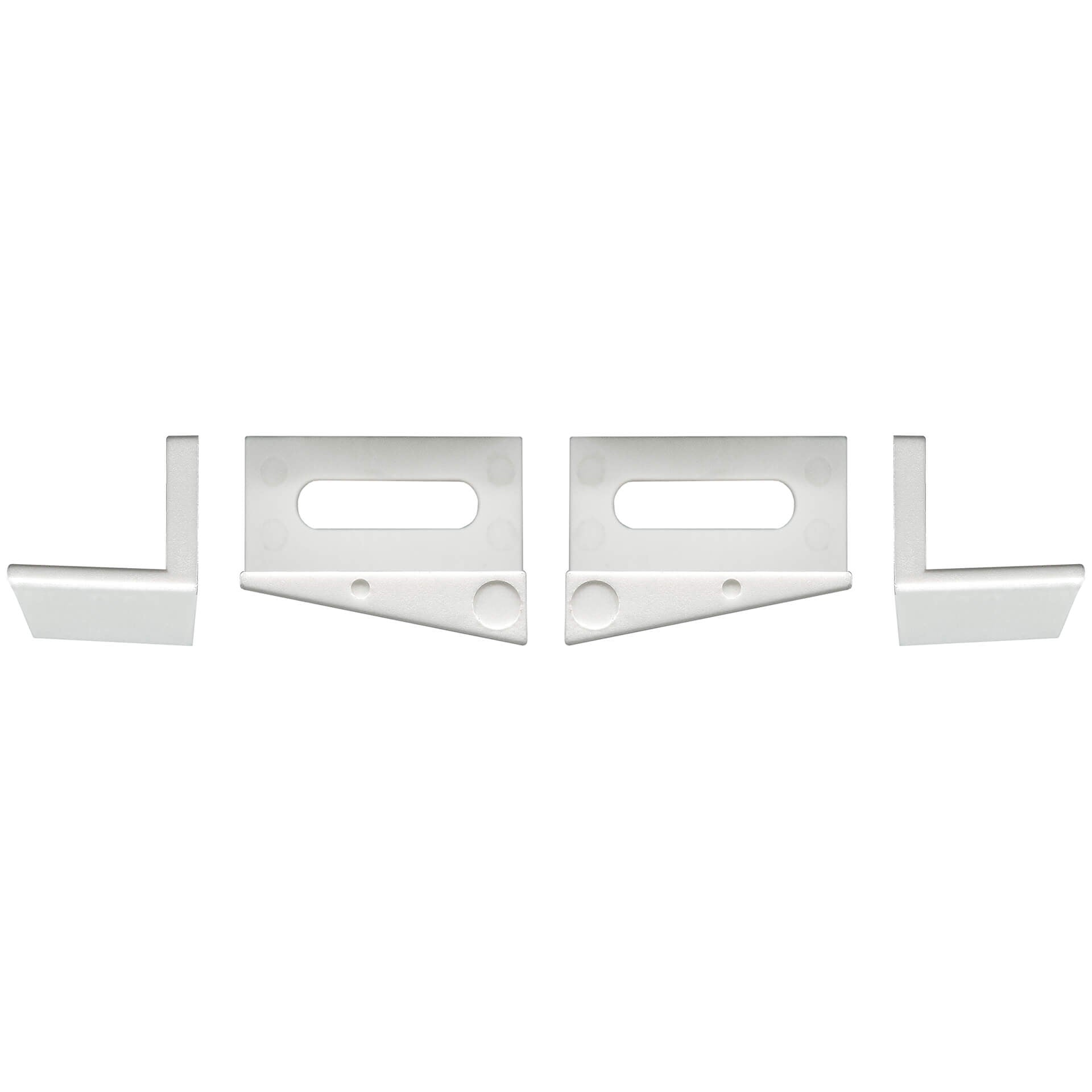 Cavity Sliding Door Floor Guide Set - White Plastic (Left & Right)