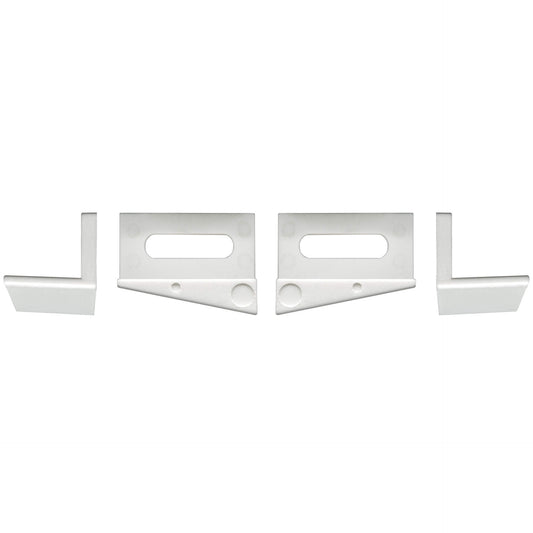 Cavity Sliding Door Floor Guide Set - White Plastic (Left & Right)
