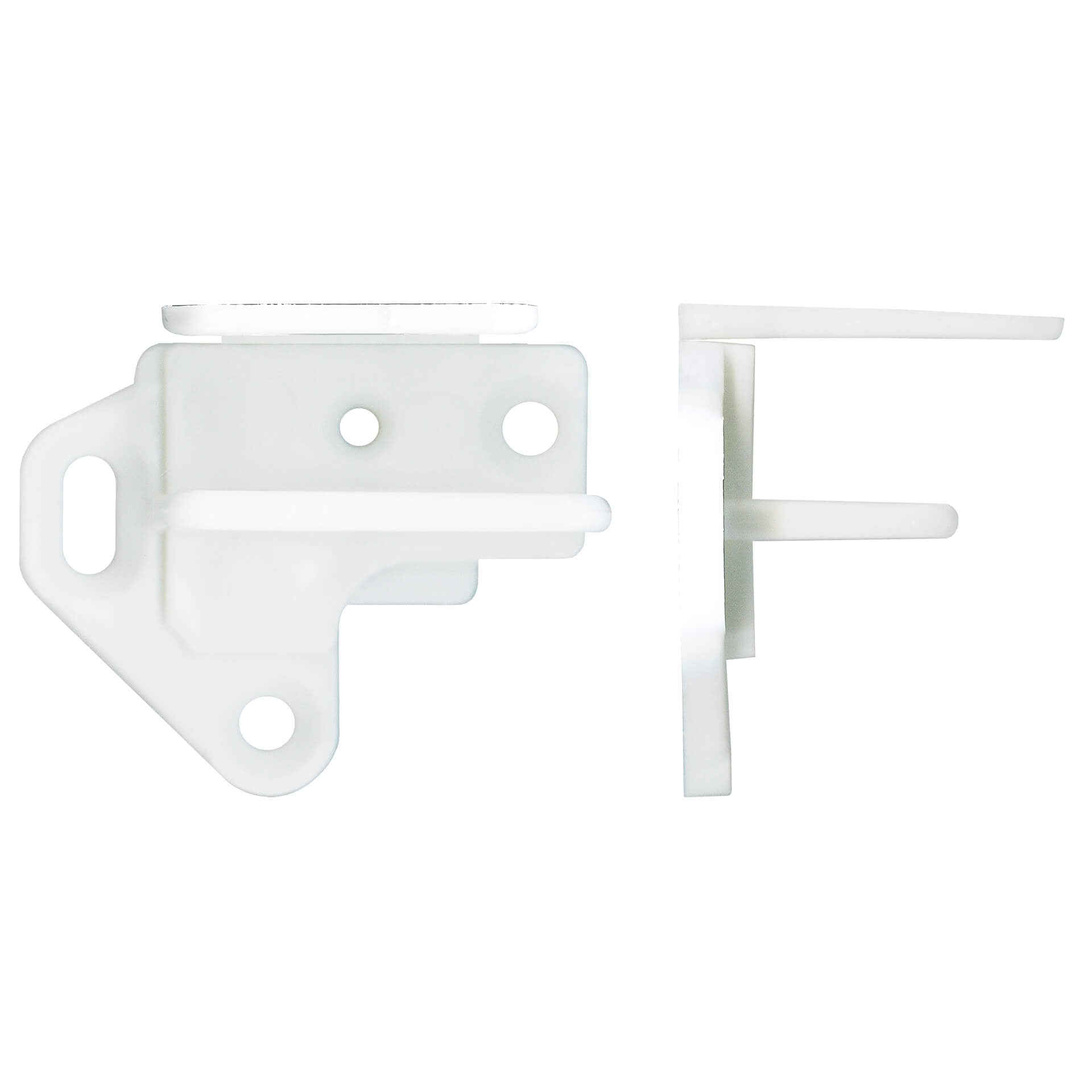 White Plastic Timber Sliding Door Guide - Architrave & Floor Mount | Rollers and More Australia