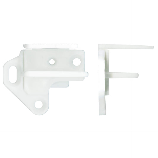 White Plastic Timber Sliding Door Guide - Architrave & Floor Mount | Rollers and More Australia