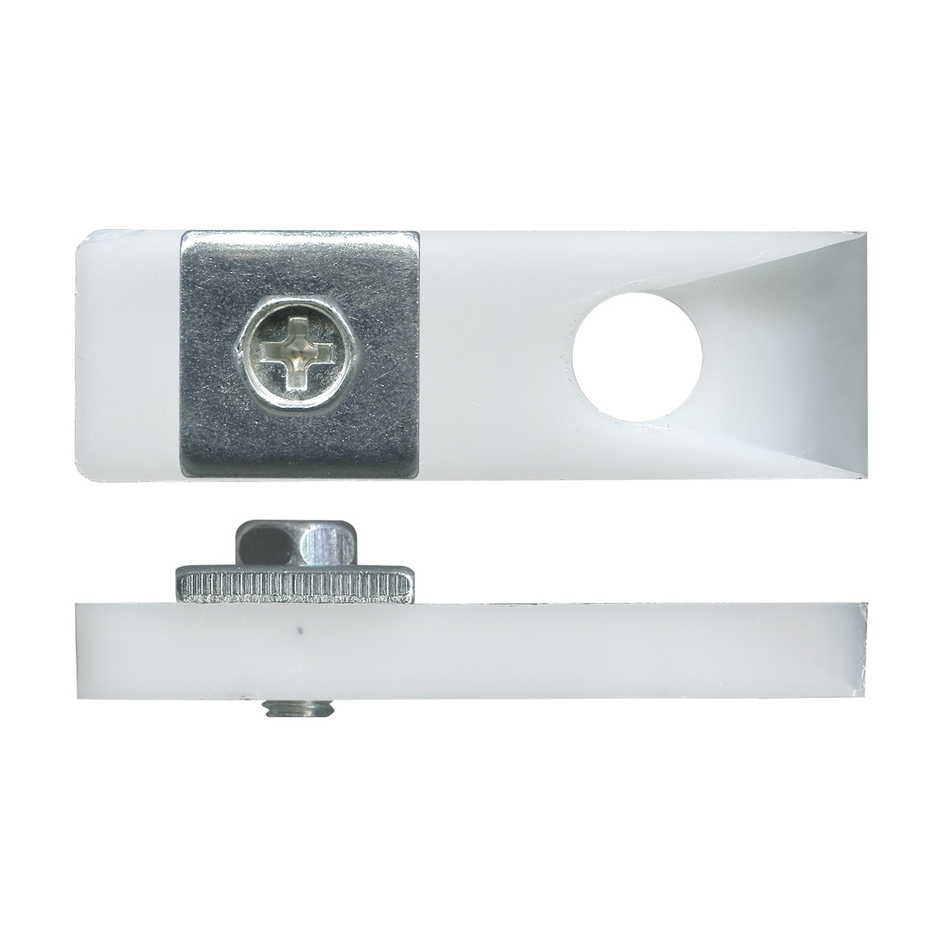 Bi-Fold Door Pivot Socket with 8mm Hole (White) | Australian Hardware