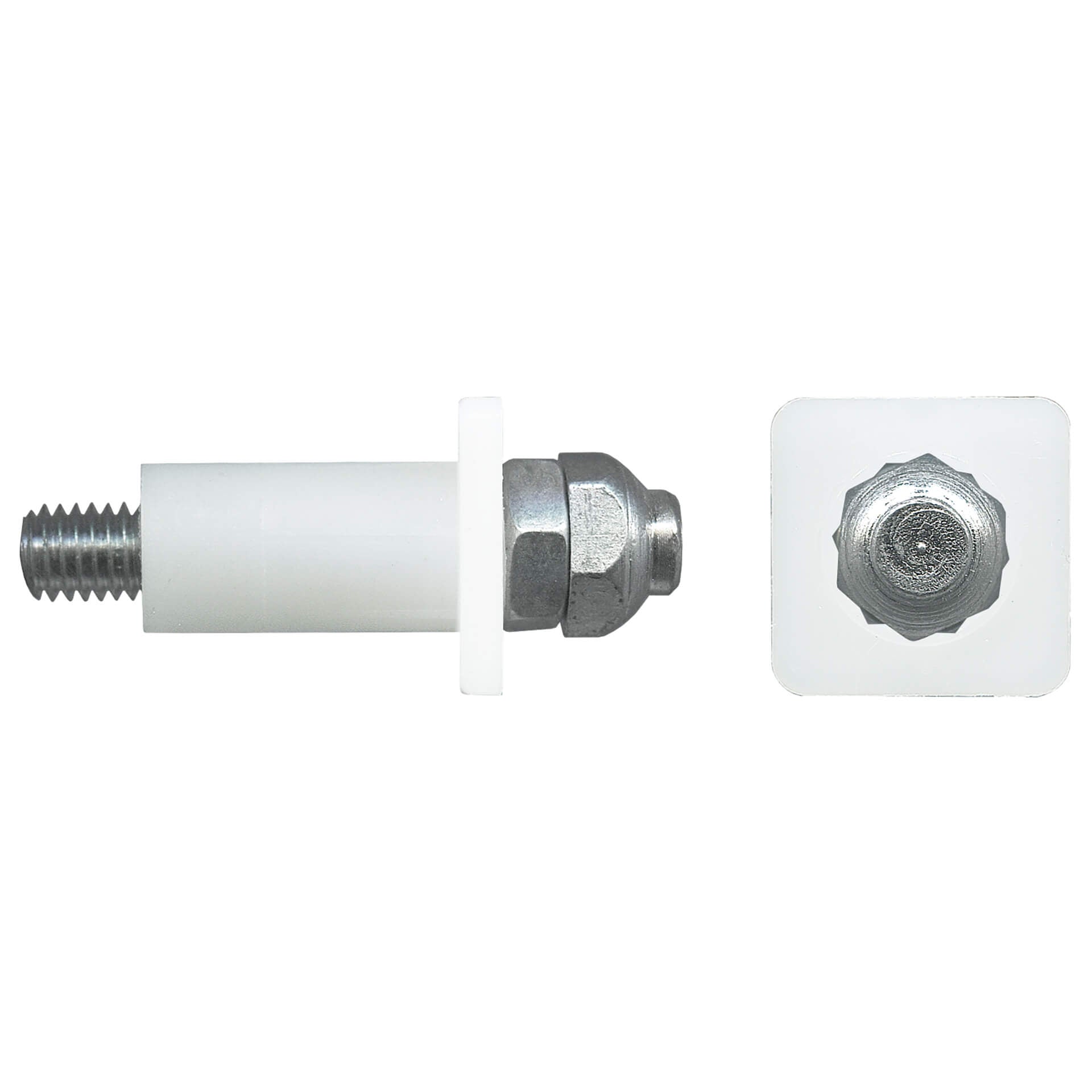 Bi-Fold Door Bottom Pivot Insert - White | Suits Barracuda | Rollers and More Australia