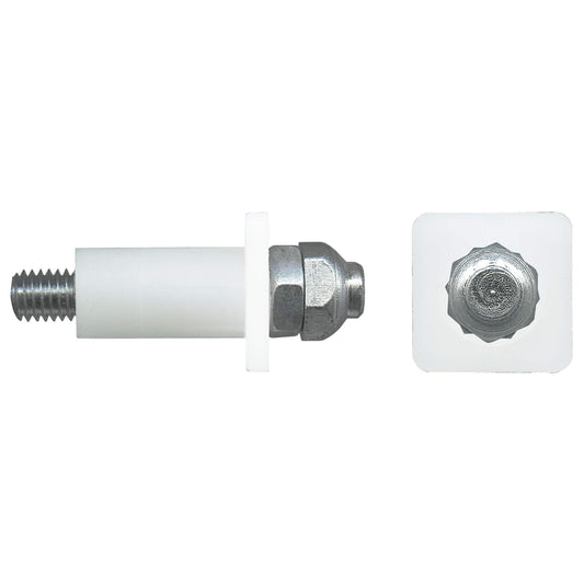 Bi-Fold Door Bottom Pivot Insert - White | Suits Barracuda | Rollers and More Australia