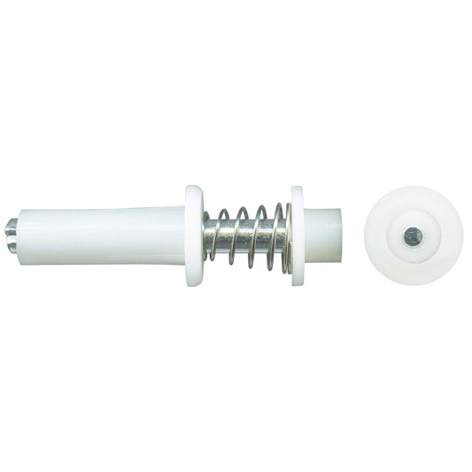 White Bi-Fold Door Top Pivot Insert - 9mm Round | Rollers and More Australia