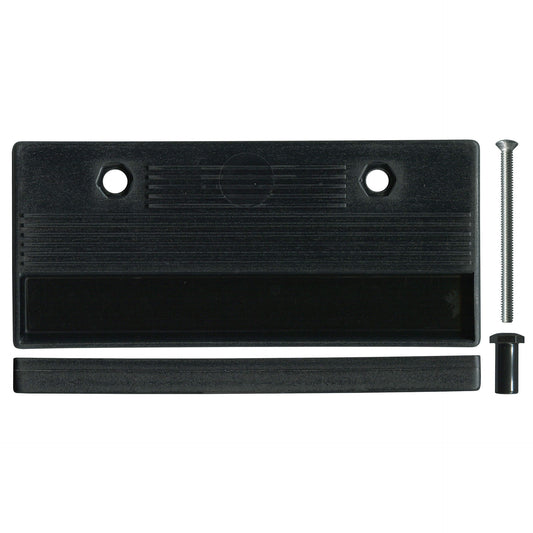 Black Sliding Patio Door Flush Lock Pull - 82mm Centre