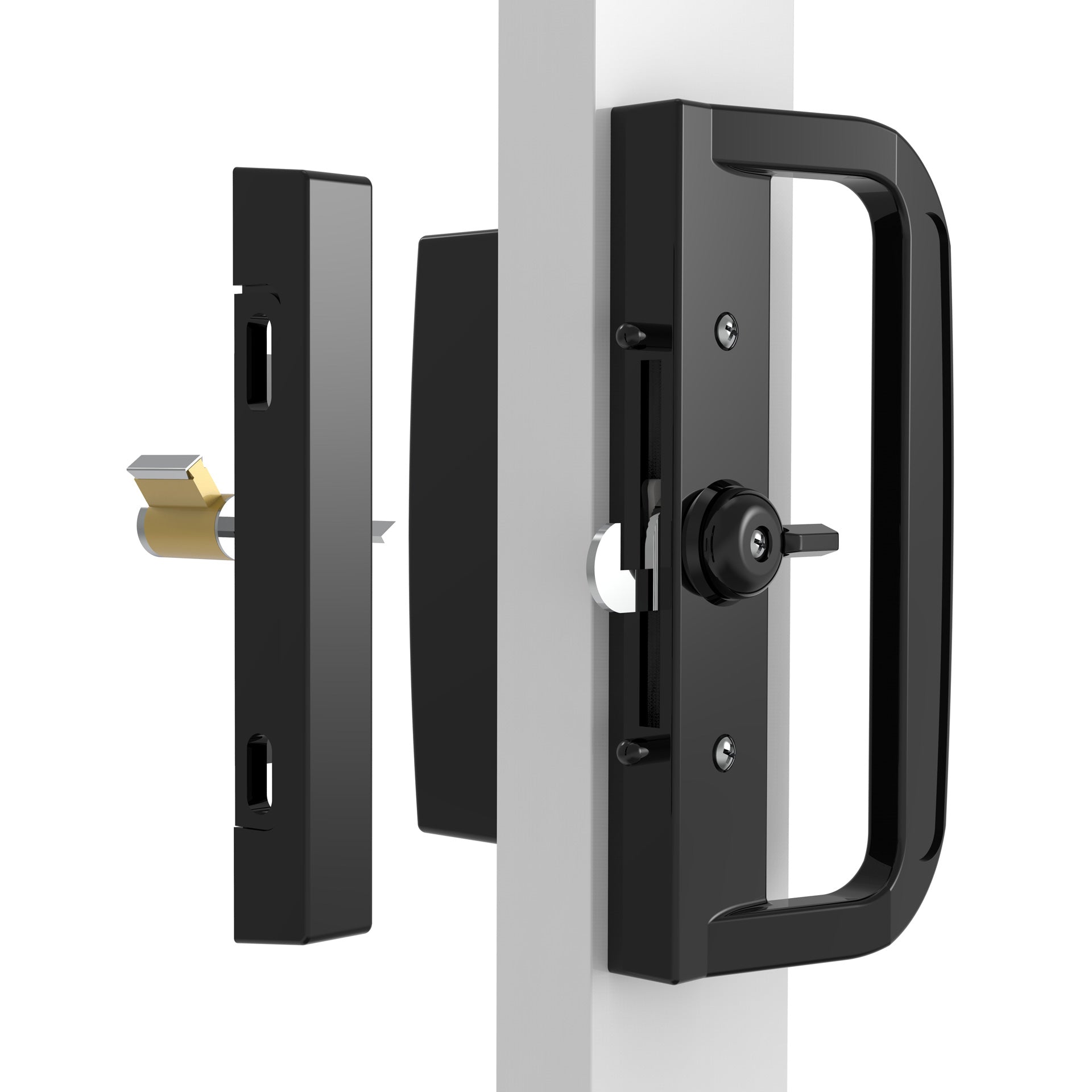 Sliding Patio Door Lock Set | External Cylinder | Rollers and More